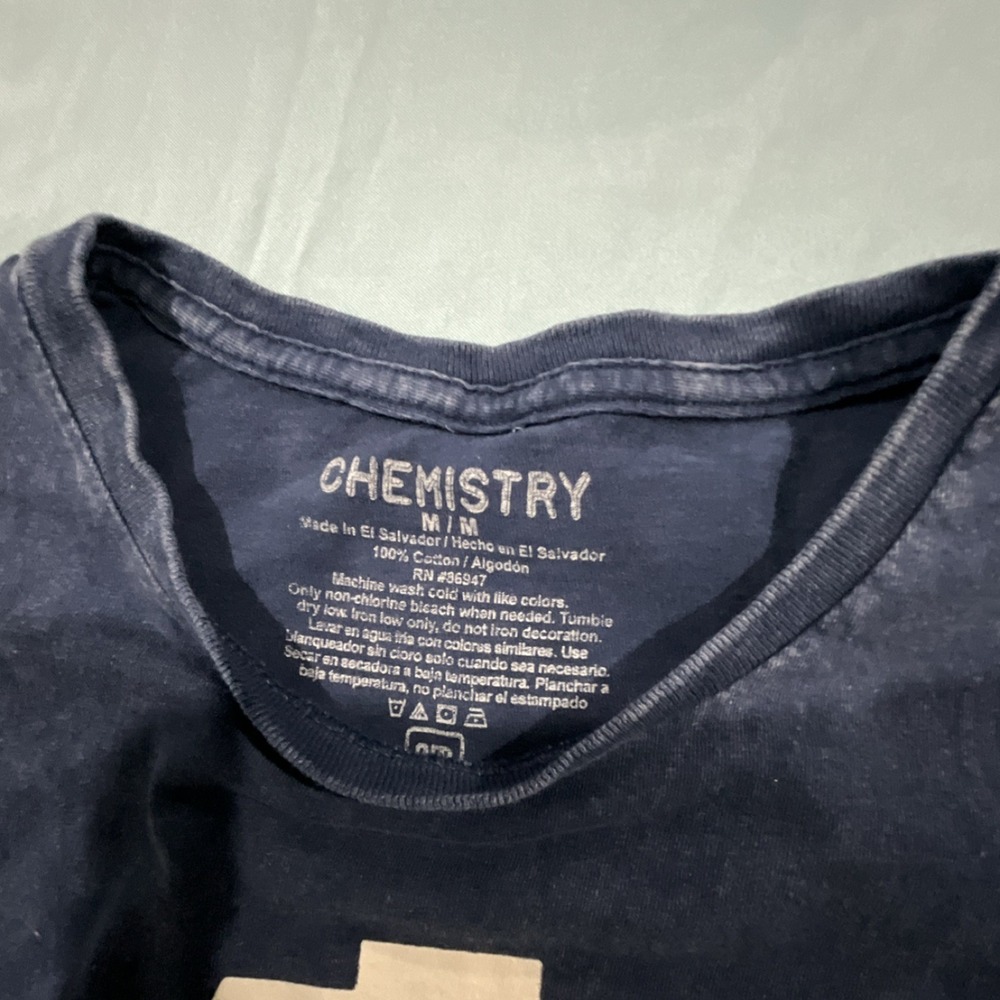 Chemistry Chevrolet Camaro Graphic Navy Blue Men's T-Shirt Size M - Picture 2 of 5